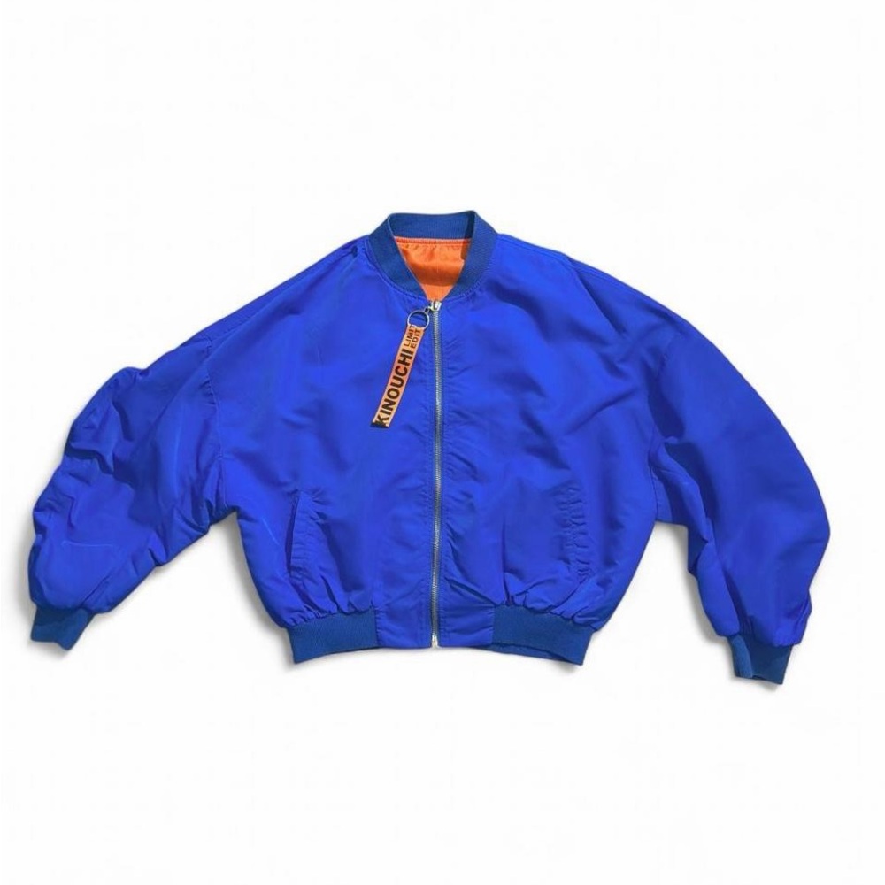 Vintage designer Blue Bomber Jacket M/L
